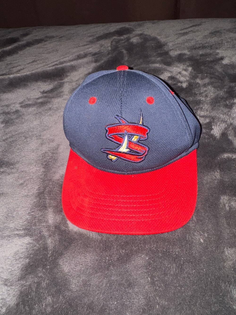 Outdoor Cap Youth Baseball Cap Navy Red Embroidered Logo Adjustable